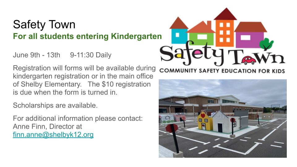 Safety Town details 2025-2026
